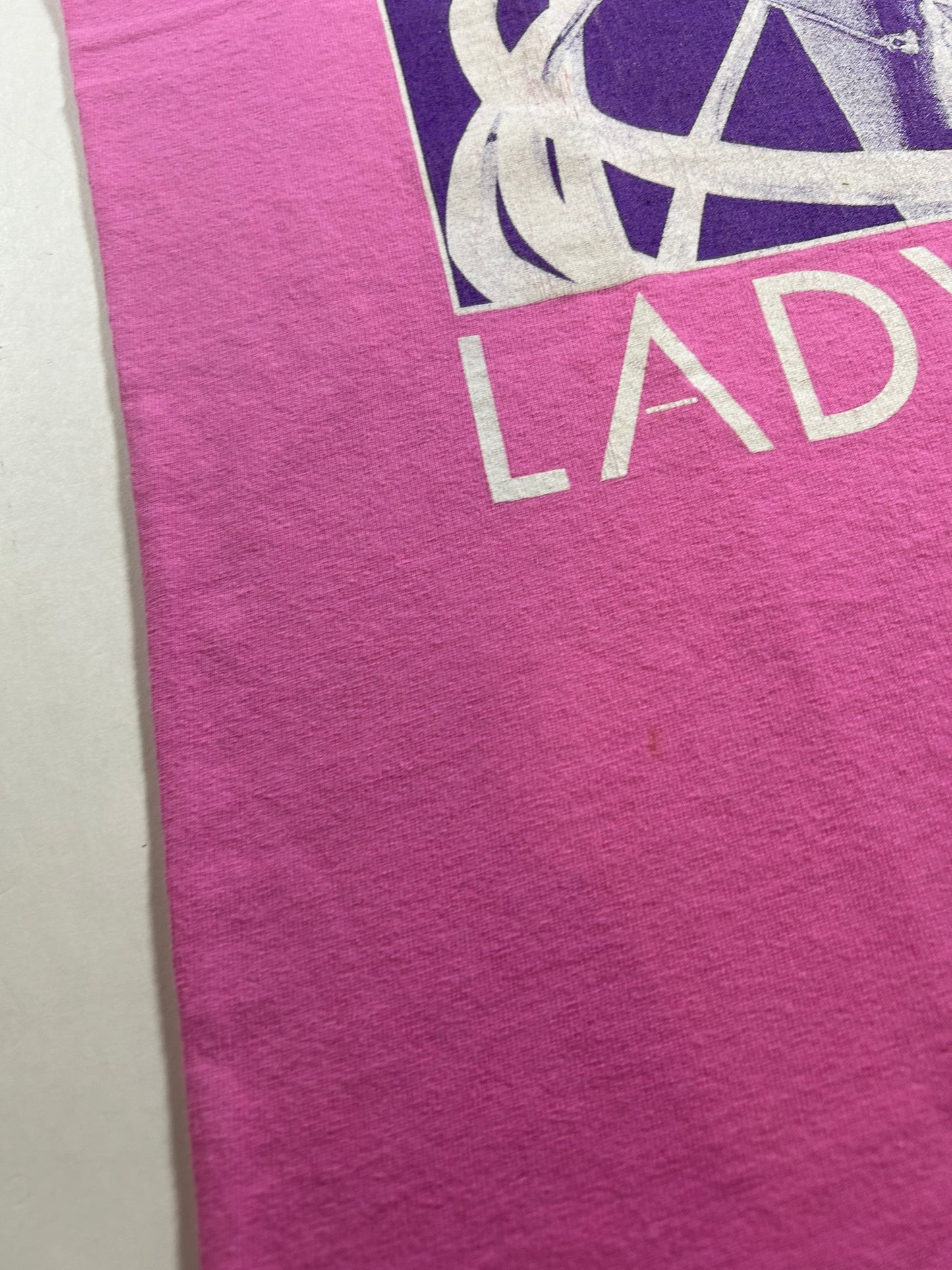 Lady Gaga 2009 The Monster Ball Tour Graphic Tee Pink Large 21.5x29.5 Inches As Is Worn Music