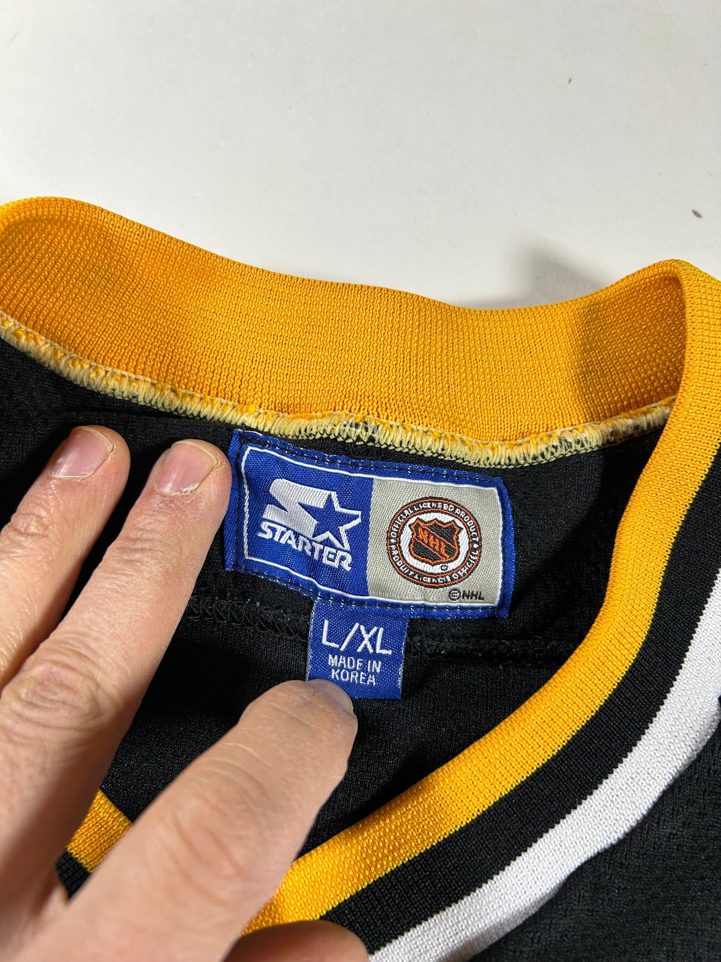 Vintage 90s Pittsburgh Penguins Starter Blank Hockey Jersey Youth L/XL 23.25x27 Inches