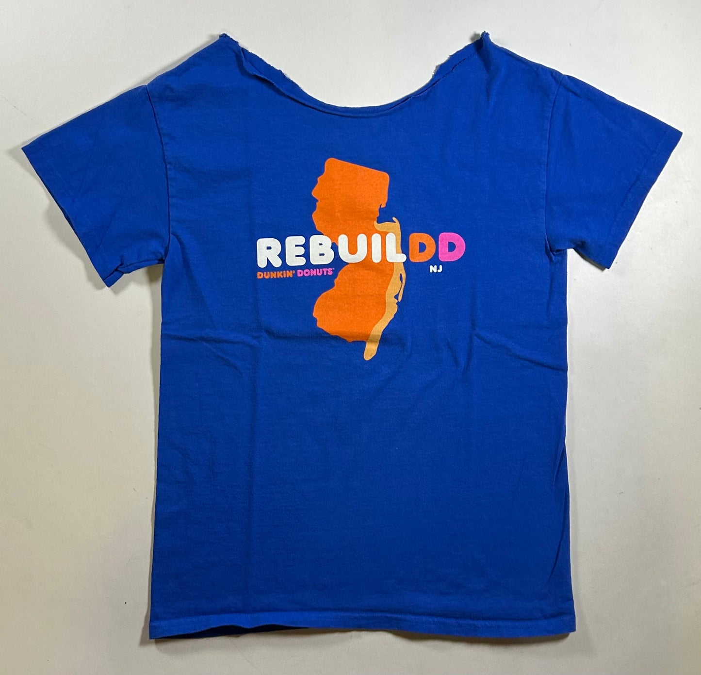 Dunkin’ Donuts Rebuild NJ Tee Chopped Collar Small 18.25x25.75 Inches