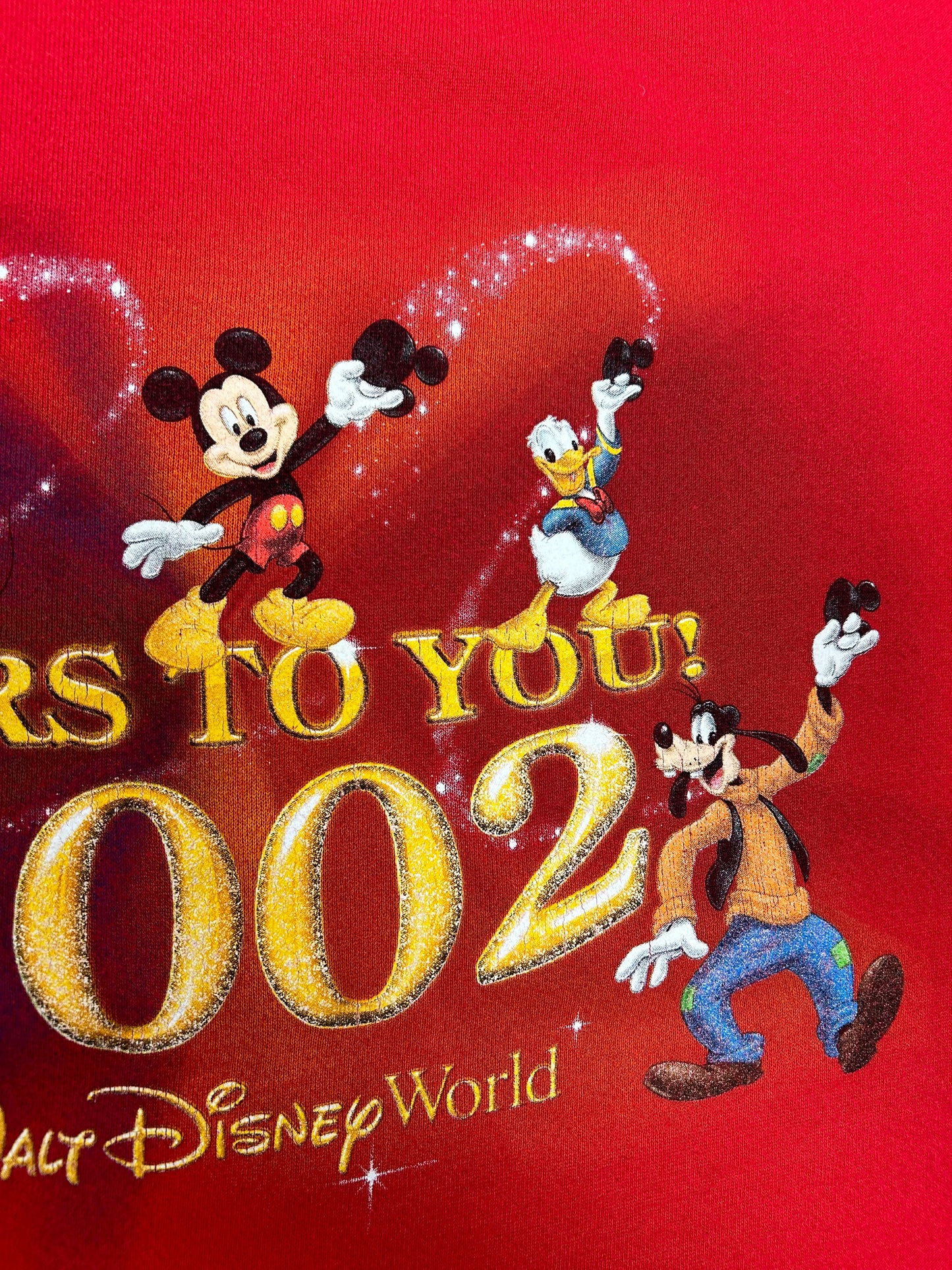 Vintage Walt Disney World 2002 Ears To You Crewneck Sweatshirt XL/L 25.25x28.25 Inches Red