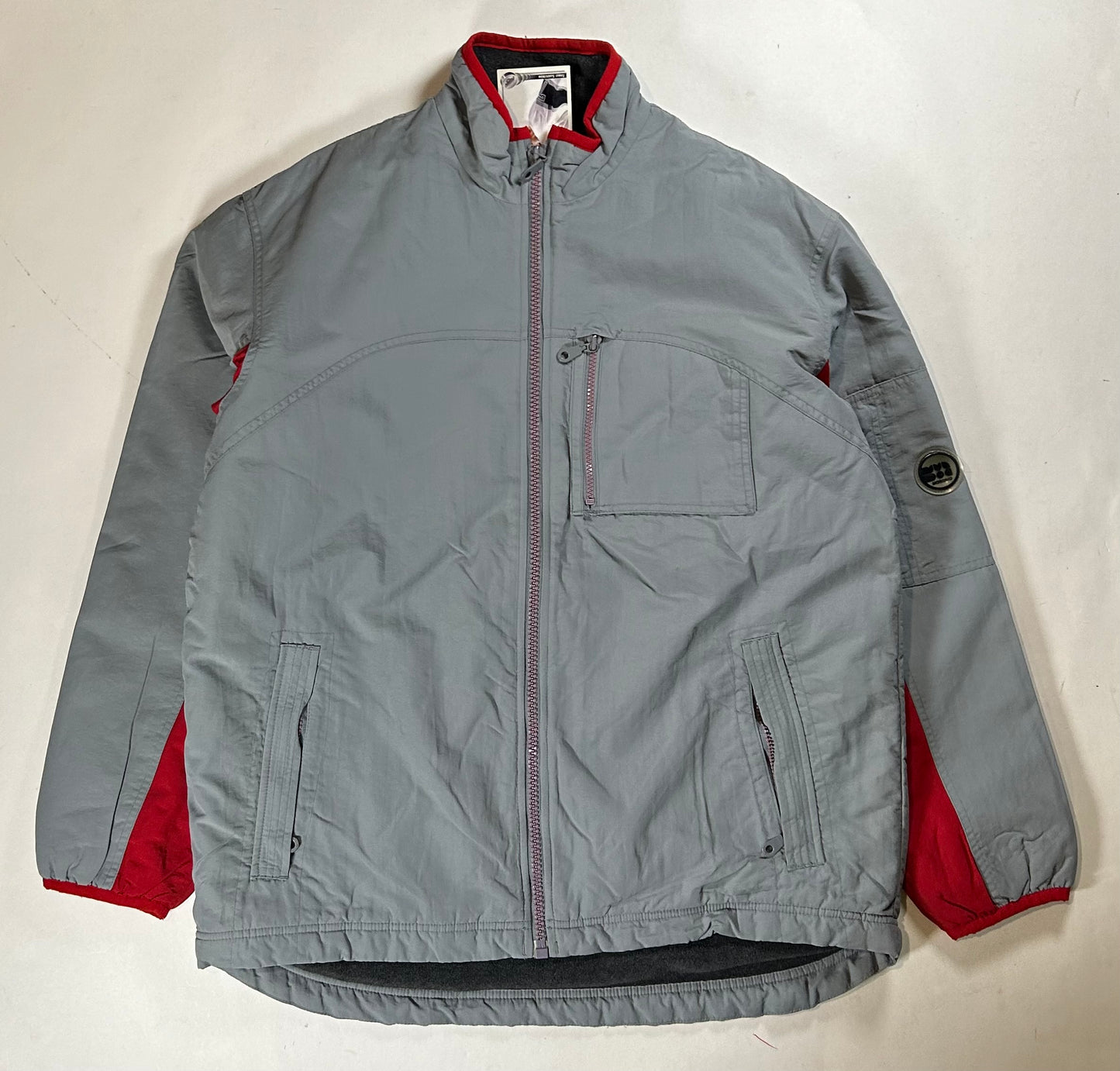 Vintage Mossimo Fleece Liner Zip Up Jacket Tagged Medium Can Fit Large 25x29.5/32 Inches