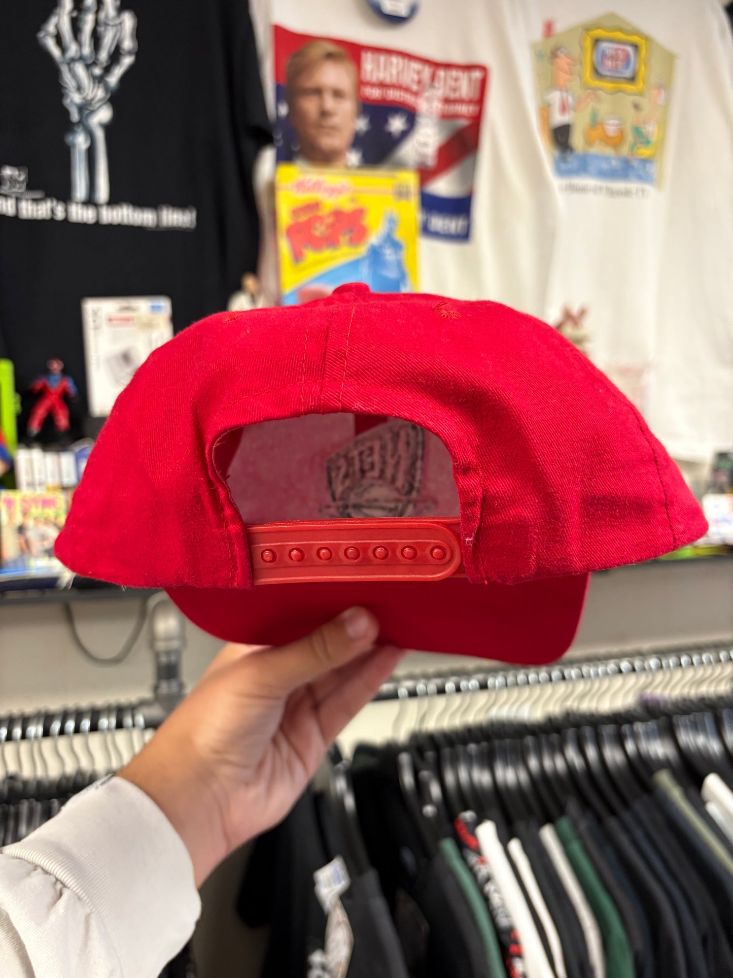 Vintage NJ Nets Team Cotton Red Hat Cap