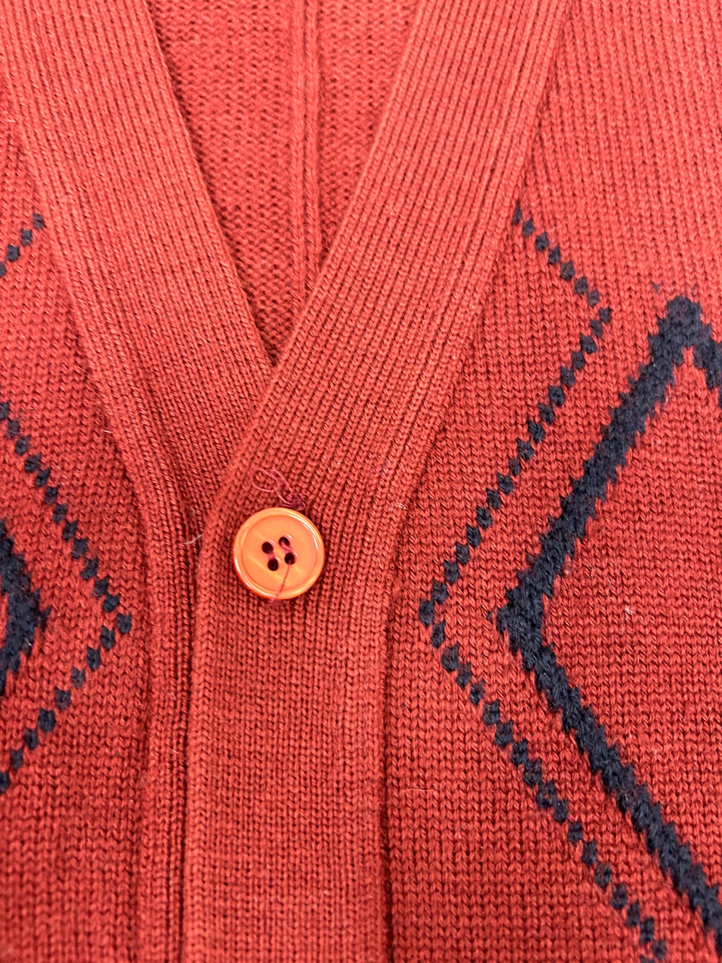 Casablanca V Neck Sweater Vest Button Down Pure New Wool Adult Size 42 23x29.75 Inches