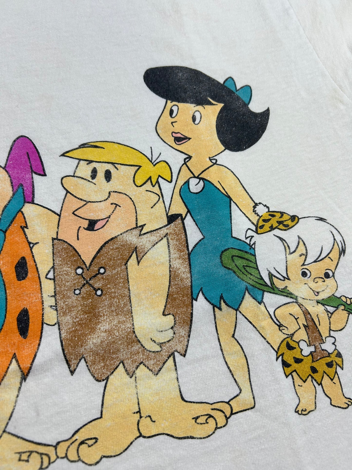 Vintage Flintstones Charters Cartoon Hanna-Barbera Made In USA Thrashed As Is 20.5x28 Inches Mediumish Fit