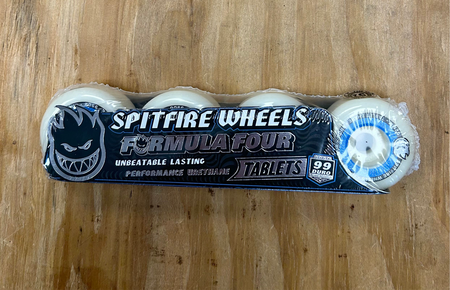 Spitfire Formula 4 Tablets 99 Duro 52 MM White/Blue Wheel