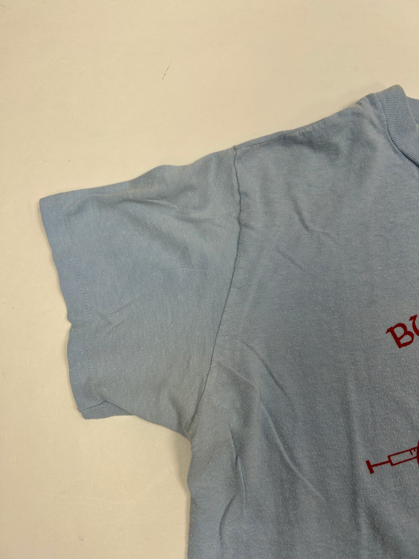 Vintage Bugs & Drugs 70s Hanes Tag Tee Small Fit 18.75x24.5 Inches