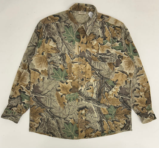 Vintage Five Brother Camo Vantage Flannel Button Up Shirt 5226 4701-ADV Large 25x29.5 Inches