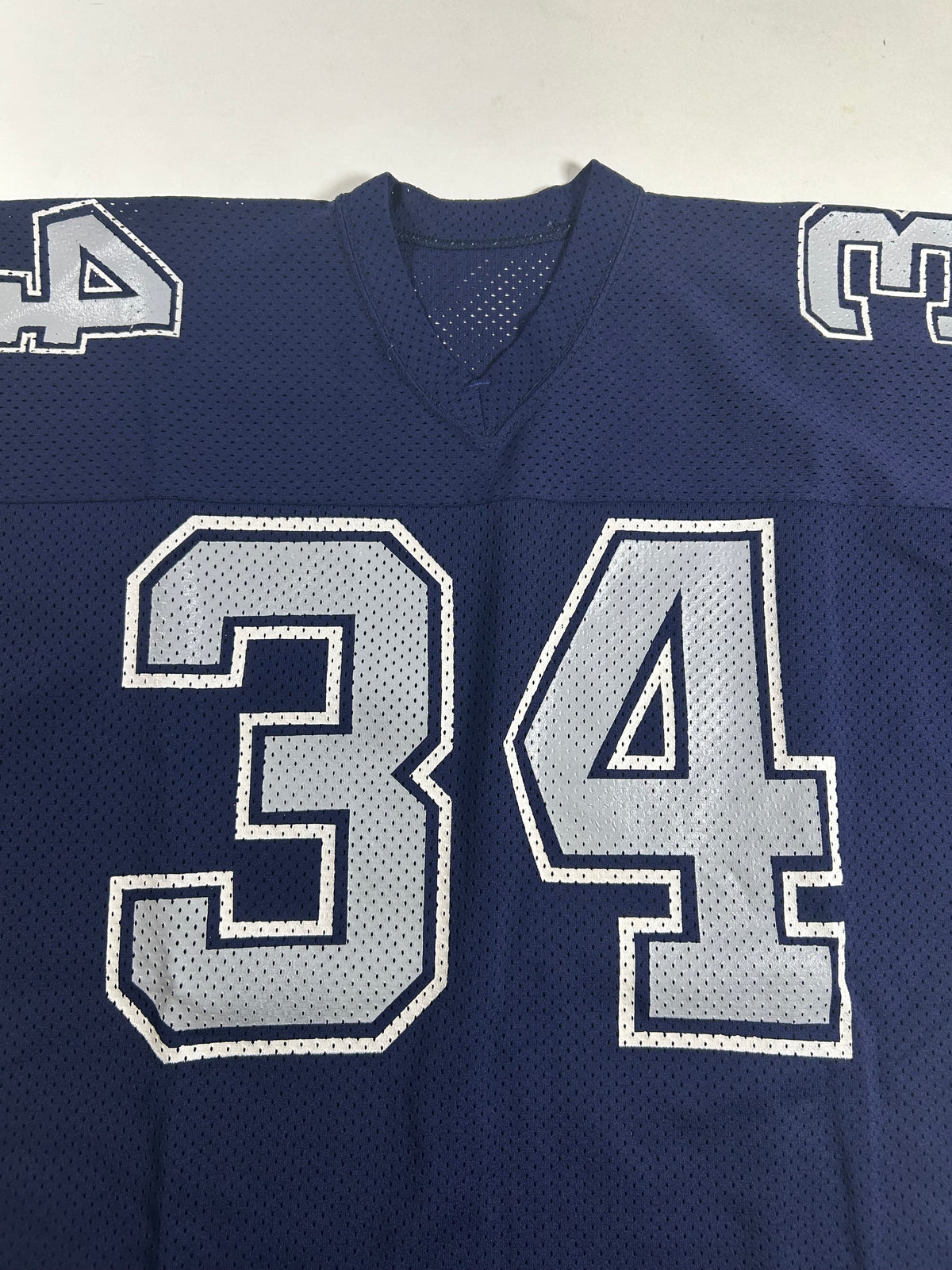 Vintage Herschel Walker #34 DALLAS COWBOYS NFL Jersey Sand Knit 23.5x32 Inches XL/L Fit 80s