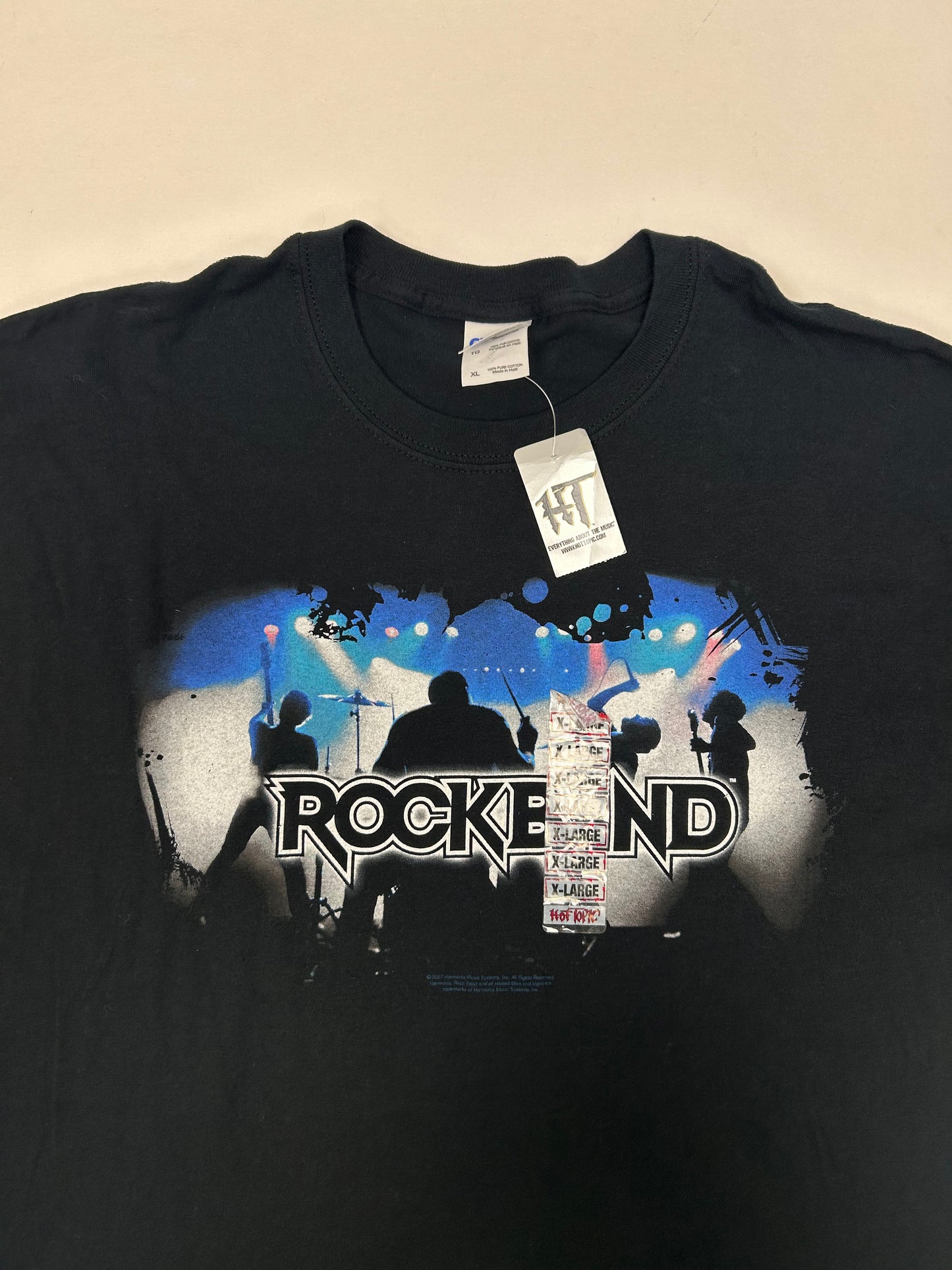 Vintage 2007 Rockband Video Game promo Tee DS Brand New XL+ 24.5x31.5 Inches