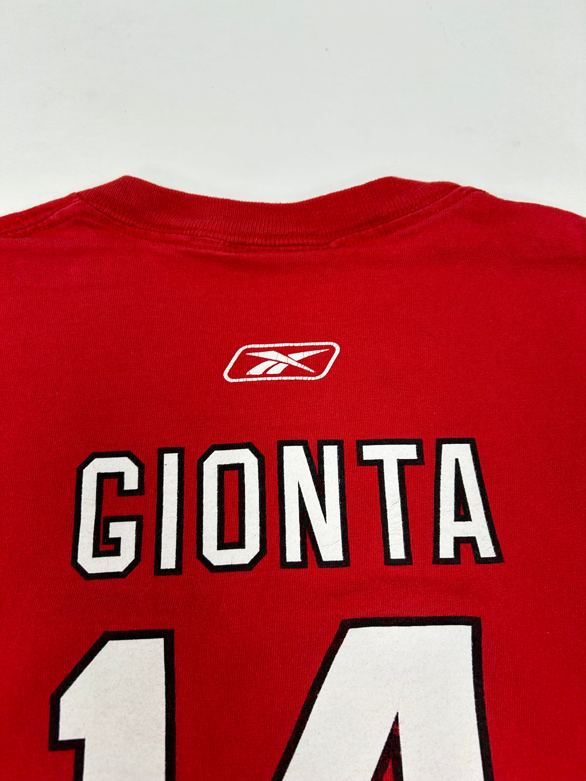 Vintage 2000s Reebok New Jersey Devils Brian Gionta #14 NHL Player Tee Small/Medium Fit 19.25x27 Inches As Is