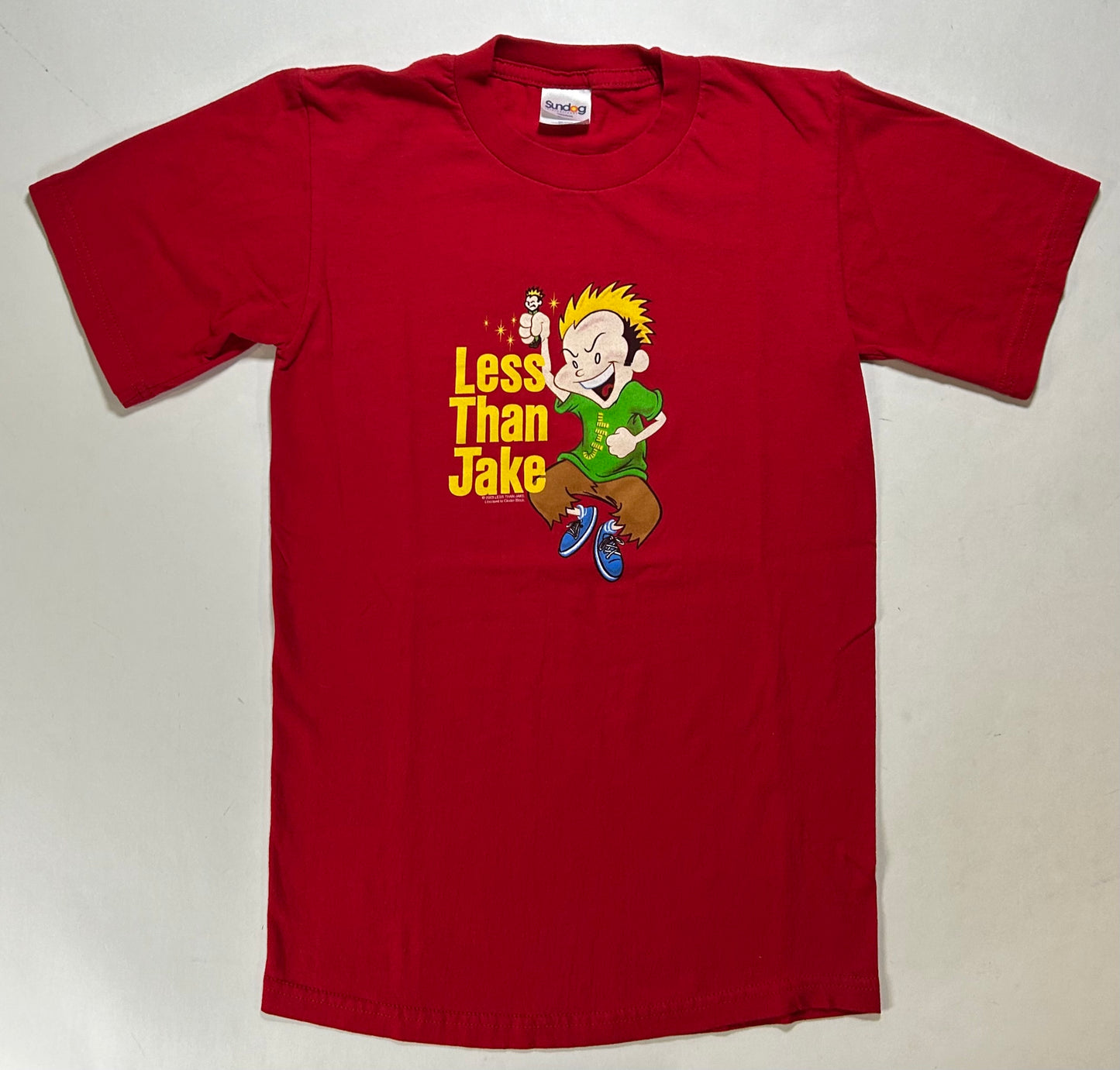 Vintage 2003 Less Than Jake Music Band Graphic Tee Small 16.75x27 Inches Red