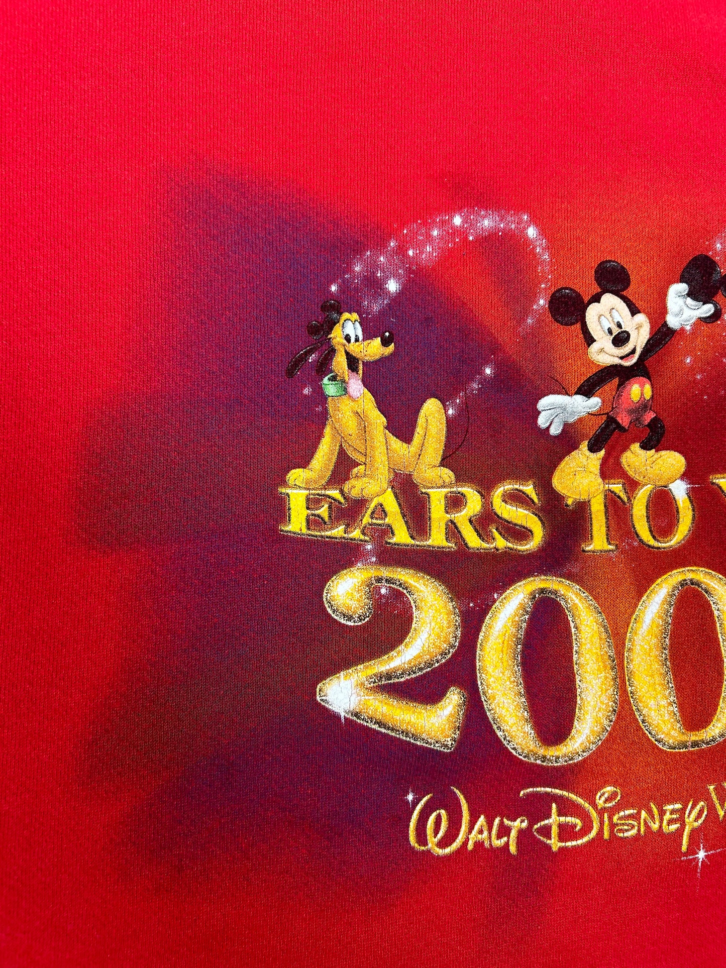 Vintage Walt Disney World 2002 Ears To You Crewneck Sweatshirt XL/L 25.25x28.25 Inches Red