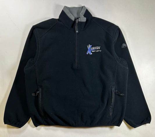 Vintage Nike ACG Winter X Games Fleece 1/4 Zip Jacket Therma-Fit XL/L Fit 26.75x28 Inches Black
