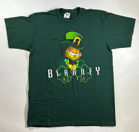 Vintage 90s Garfield Blarney Wear St. Patrick’s Day Shirt Paws Size XL 23.5x32.5 Inches Green