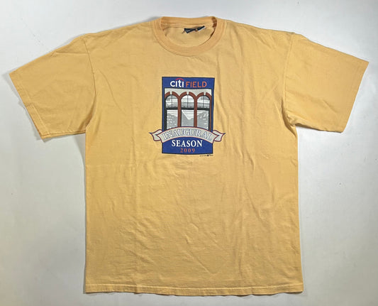 Vintage New York Mets Citi Field 2009 Inaugural Season Promo Baseball Tee XL 23.5x30 Inches