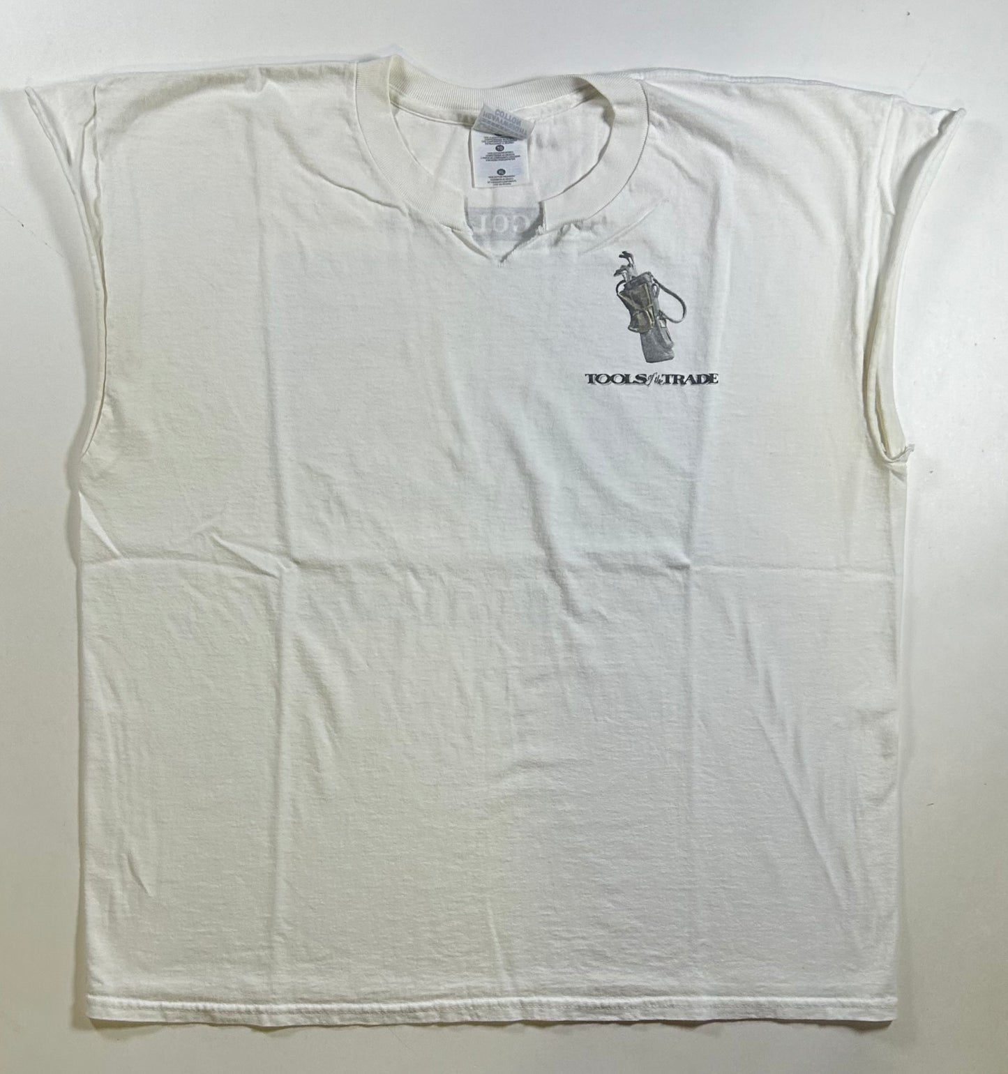 Vintage 1997 Tools Of The Trade Golf Funny Tee Chopped Sleeveless XL 24.5x28.25 Inches As Is