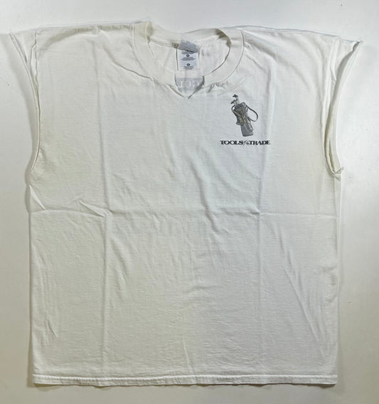 Vintage 1997 Tools Of The Trade Golf Funny Tee Chopped Sleeveless XL 24.5x28.25 Inches As Is