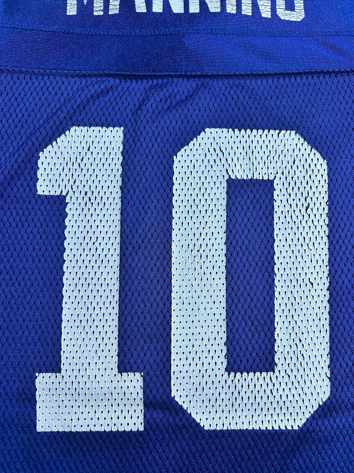 Reebok New York Giants Eli Manning NFL Jersey Blue Youth Size XL Adult Small Fit 21x28.25/30.75 Inches