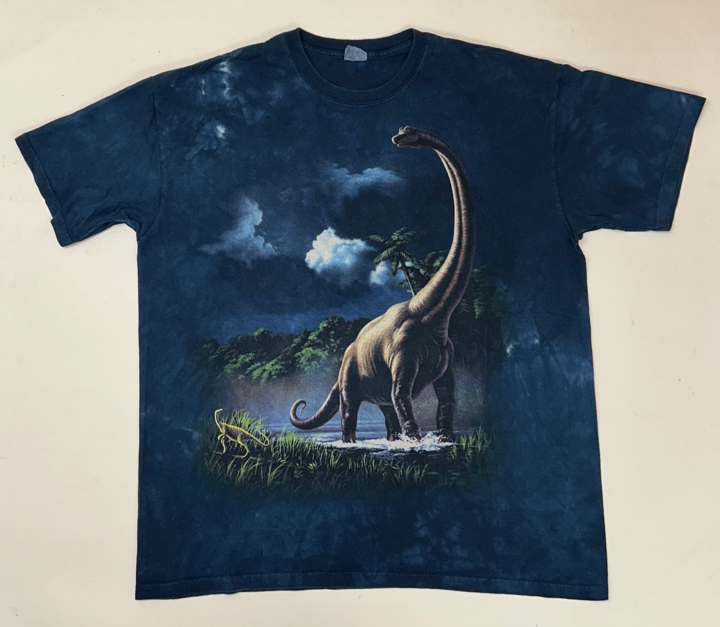 Vintage 2000s Dinosaur Tie-dye Tee XL 25x31 Inches
