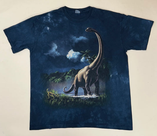 Vintage 2000s Dinosaur Tie-dye Tee XL 25x31 Inches