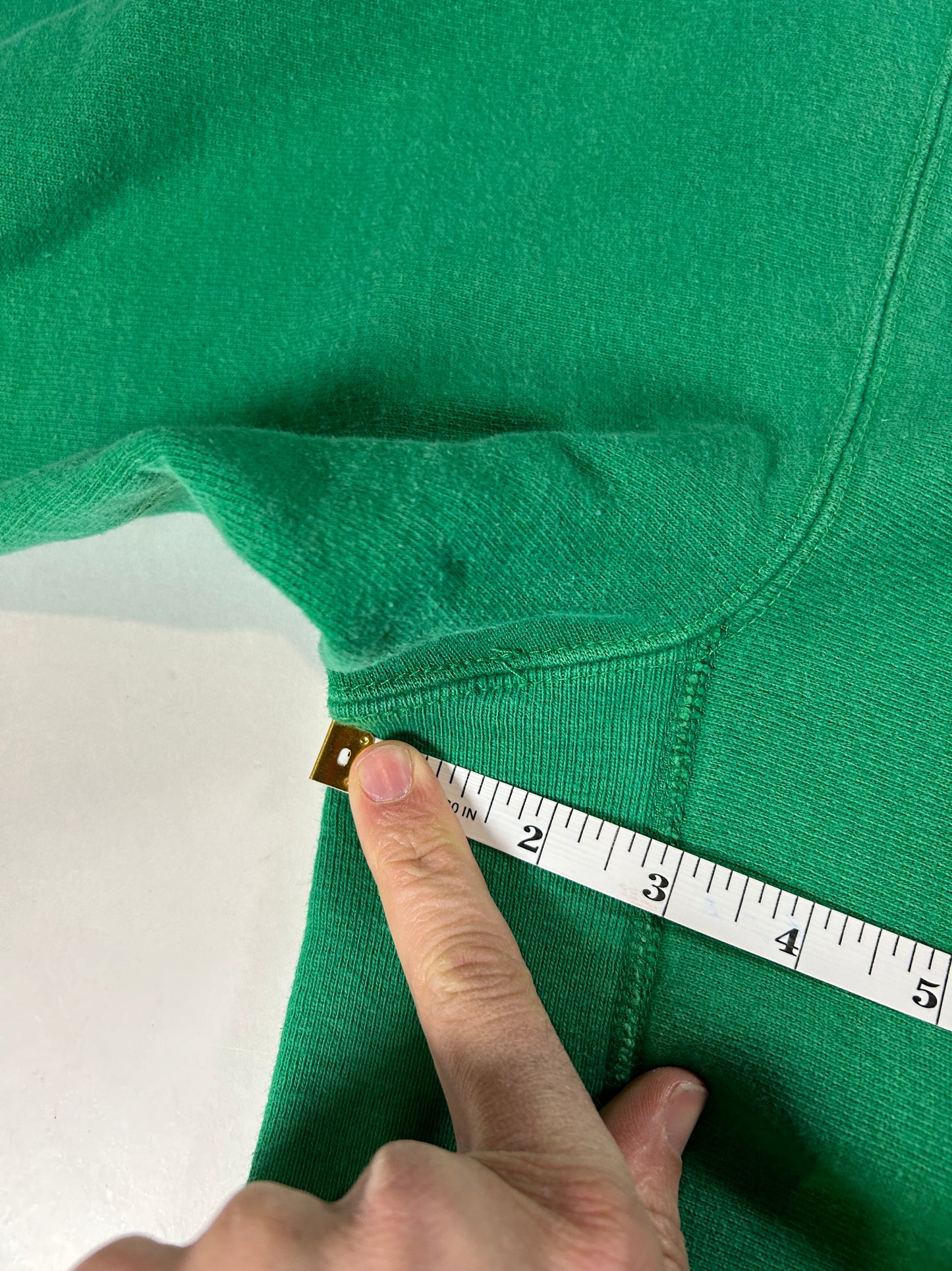 Vintage 80s Champion Reverse Weave Kelley Green Crewneck Sweatshirt 22.25x28.25 Inches Mediumish Fit