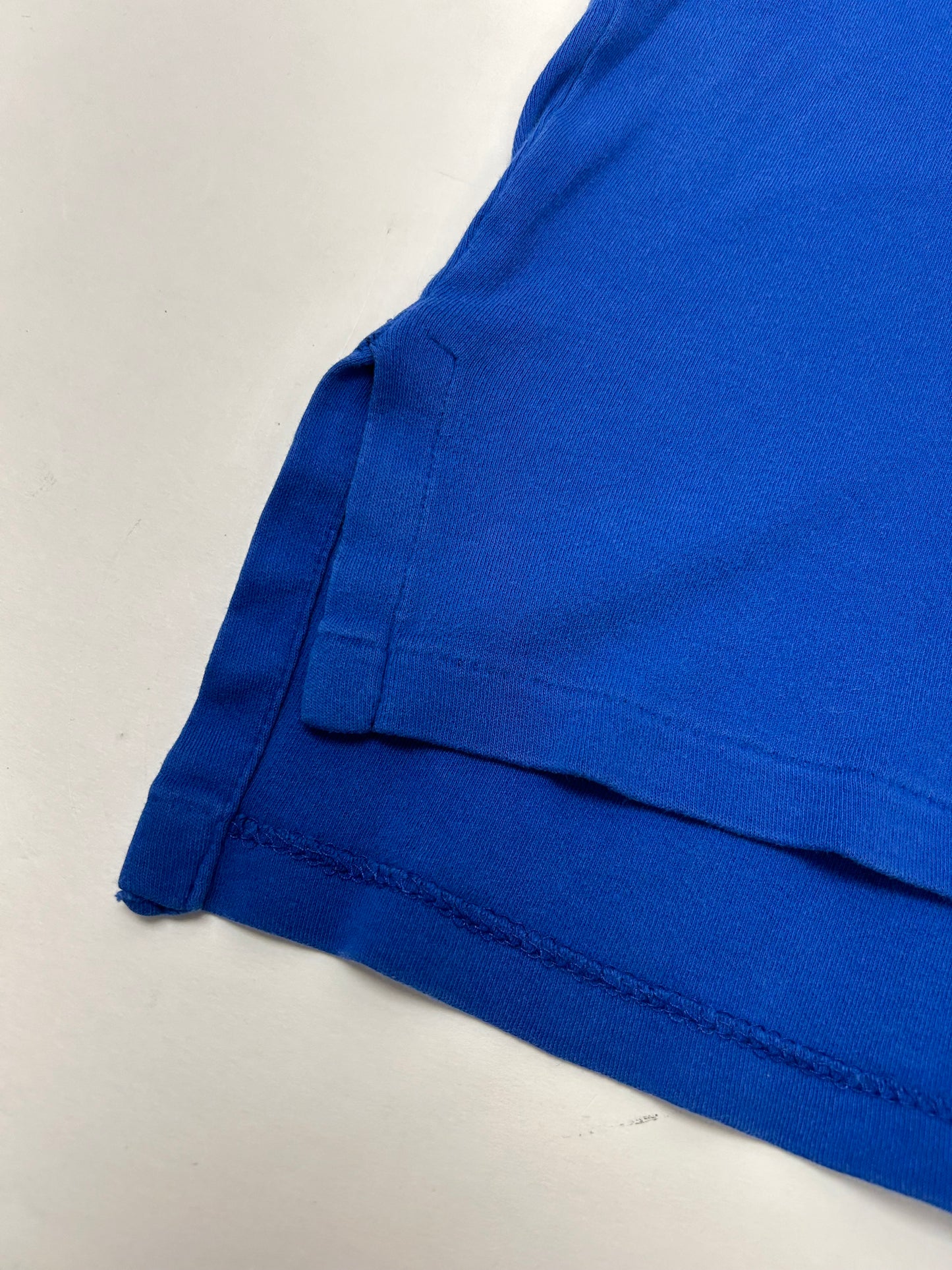 Vintage Polo Ralph Lauren Horse Chest Embroidered Polo Shirt Large 24.5x28.25/30.25 Inches Made In USA Royal Blue