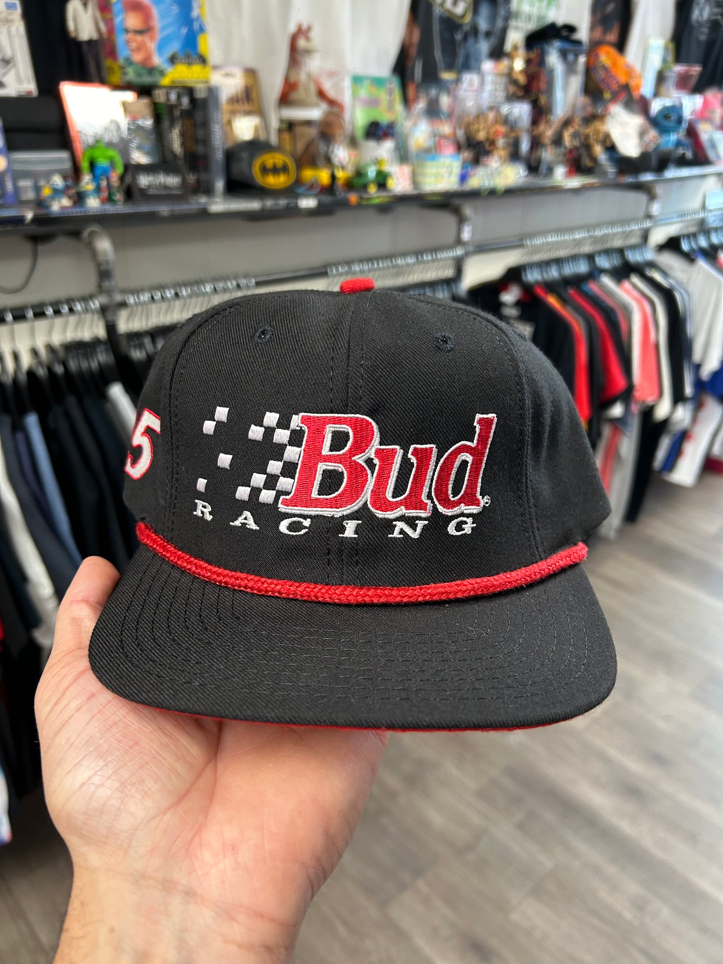 Vintage Bud Racing NASCAR 614 Of 2500 Adjustable Hat Black