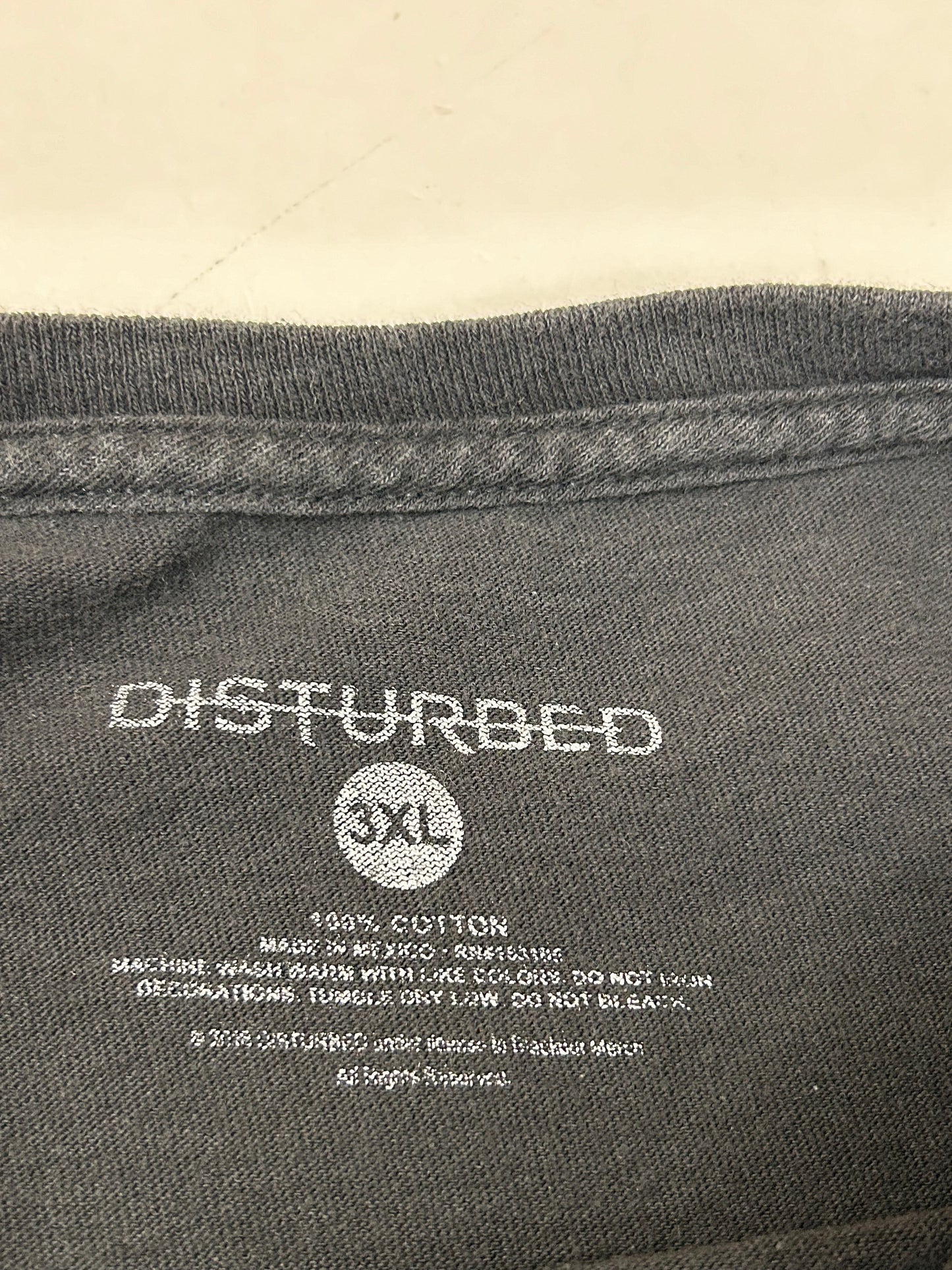 2019 Disturbed Evolution Tour Music Band Tee 2XL/3XL Fit 27.5x31.5 Inches As Is