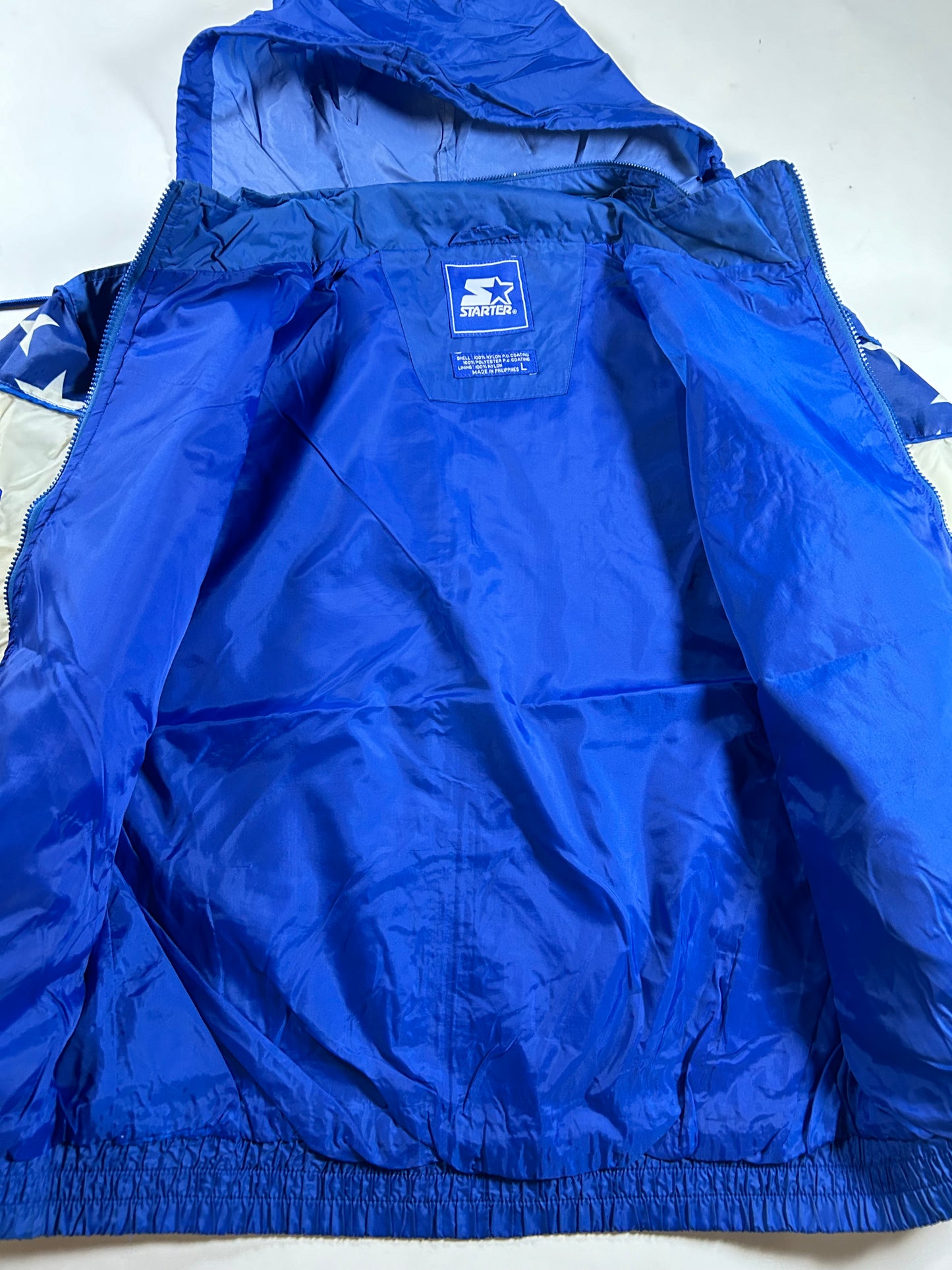 Vintage Starter 96 Atlanta Olympics Team USA Packable Hood Windbreaker Full Zip Jacket  Large 27.5x27.5 Inches