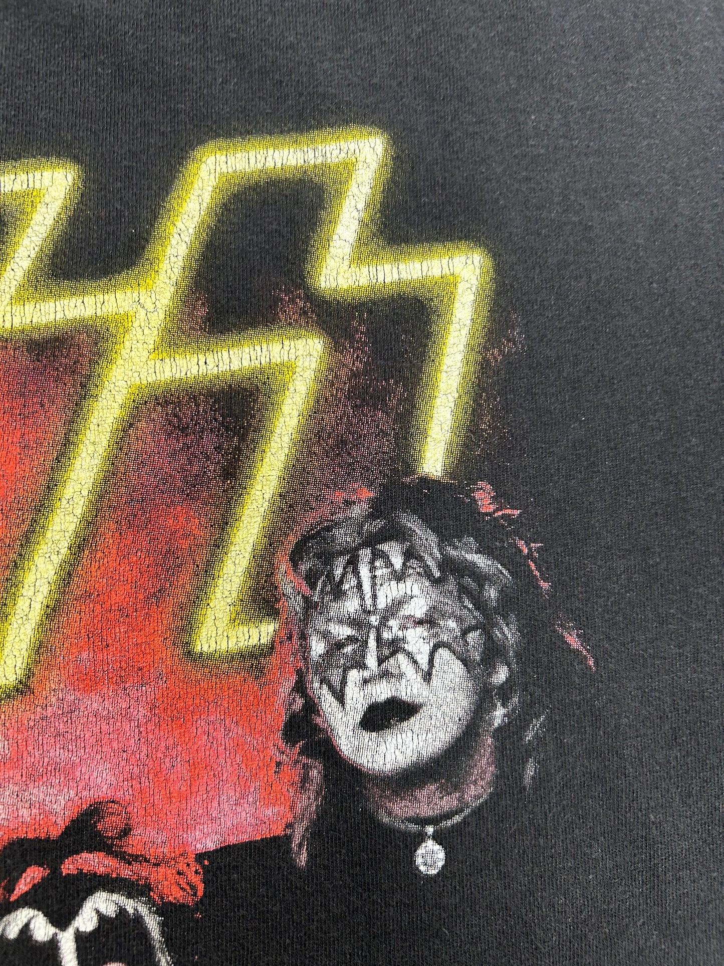 Vintage 90s KISS Army Depot T-Shirt KISS Faces Single Stitch Metal Band Rock XL