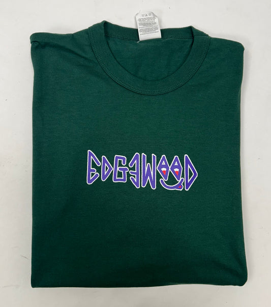 Edgewood NJ first edition “Deeper Than The Roots.” Tee XL  24.75x31 Inches Russell Nu Blend 50/50 El Salvador Forest Green
