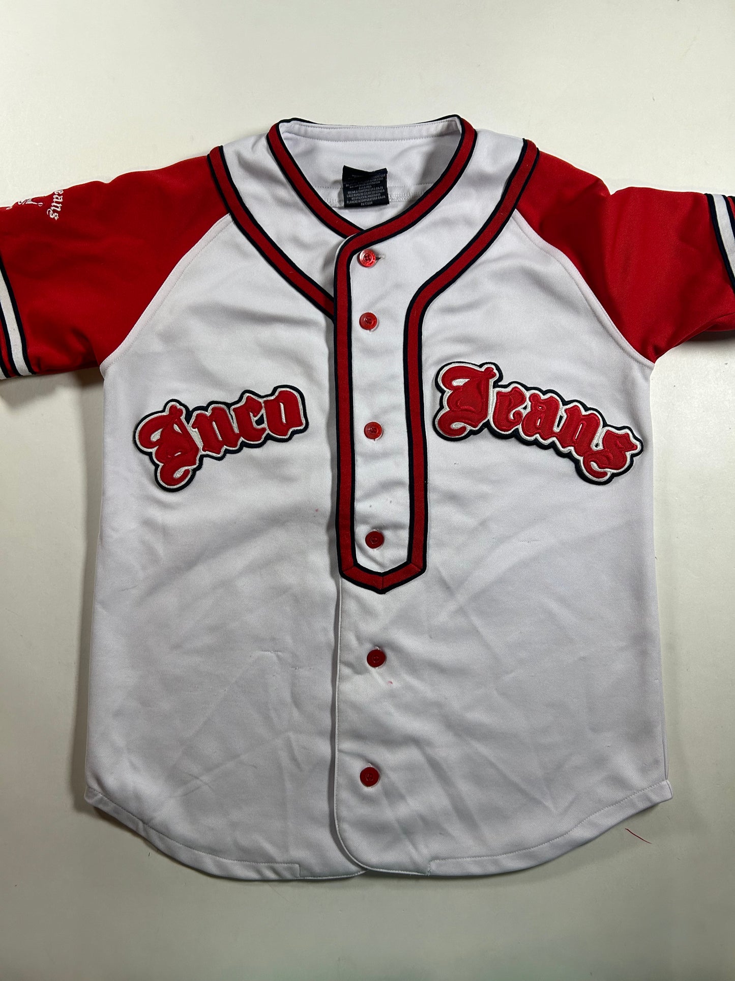 JNCO Sport Baseball Style Jersey JNCO Jeans Co. 2000s 19.25x25.5 Inches XS/Youth