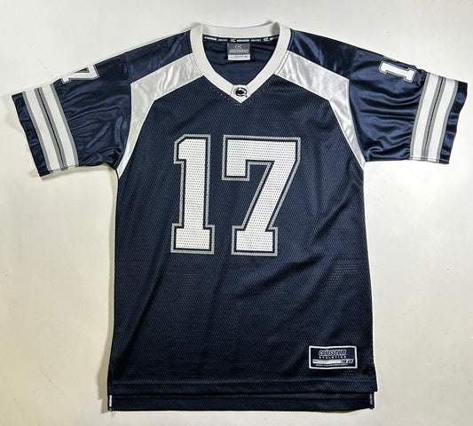 Colosseum Athletics Penn State Nittany Lions #17 Blue/White Football Jersey 21.25x29.75/31 Inches
