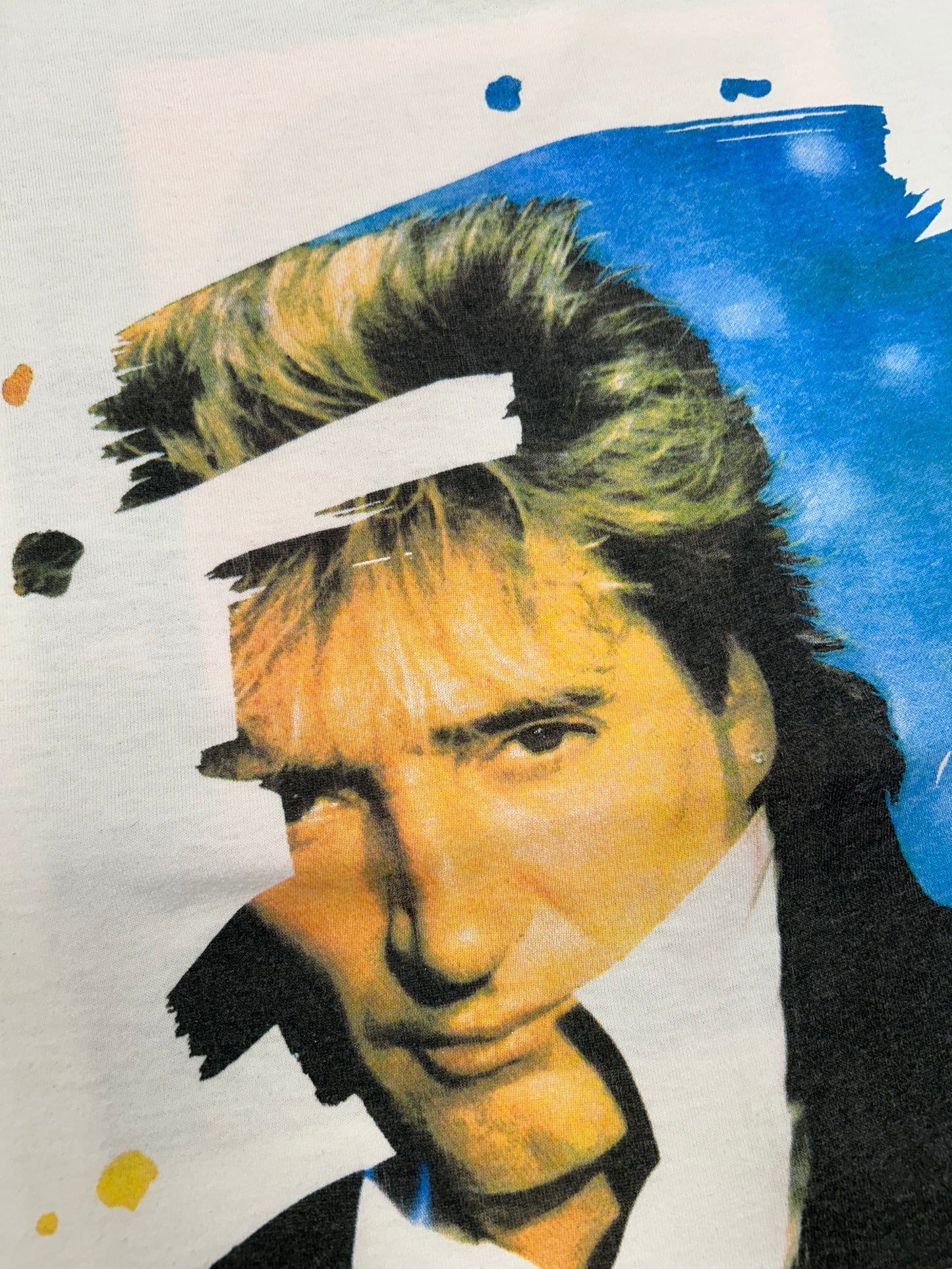 Vintage Rod Stewart Vagabond Heart Tour 1991 Music Band Tee Large Fit 22.75x27.75 Inches As Is