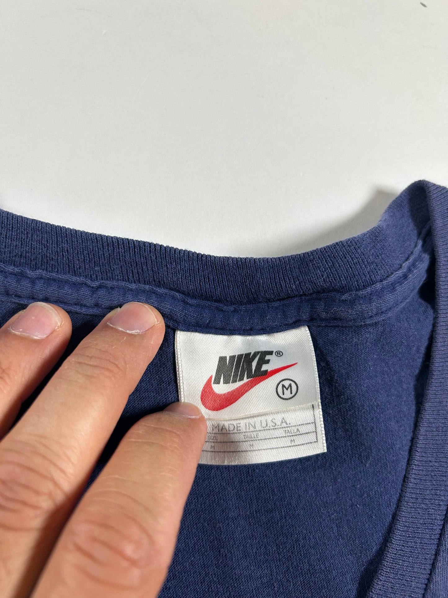 Vintage 90s Nike Tennis Court Challenge Muscle Tee Sleeves Shirt Navy Medium 20.75x28.5 Inches