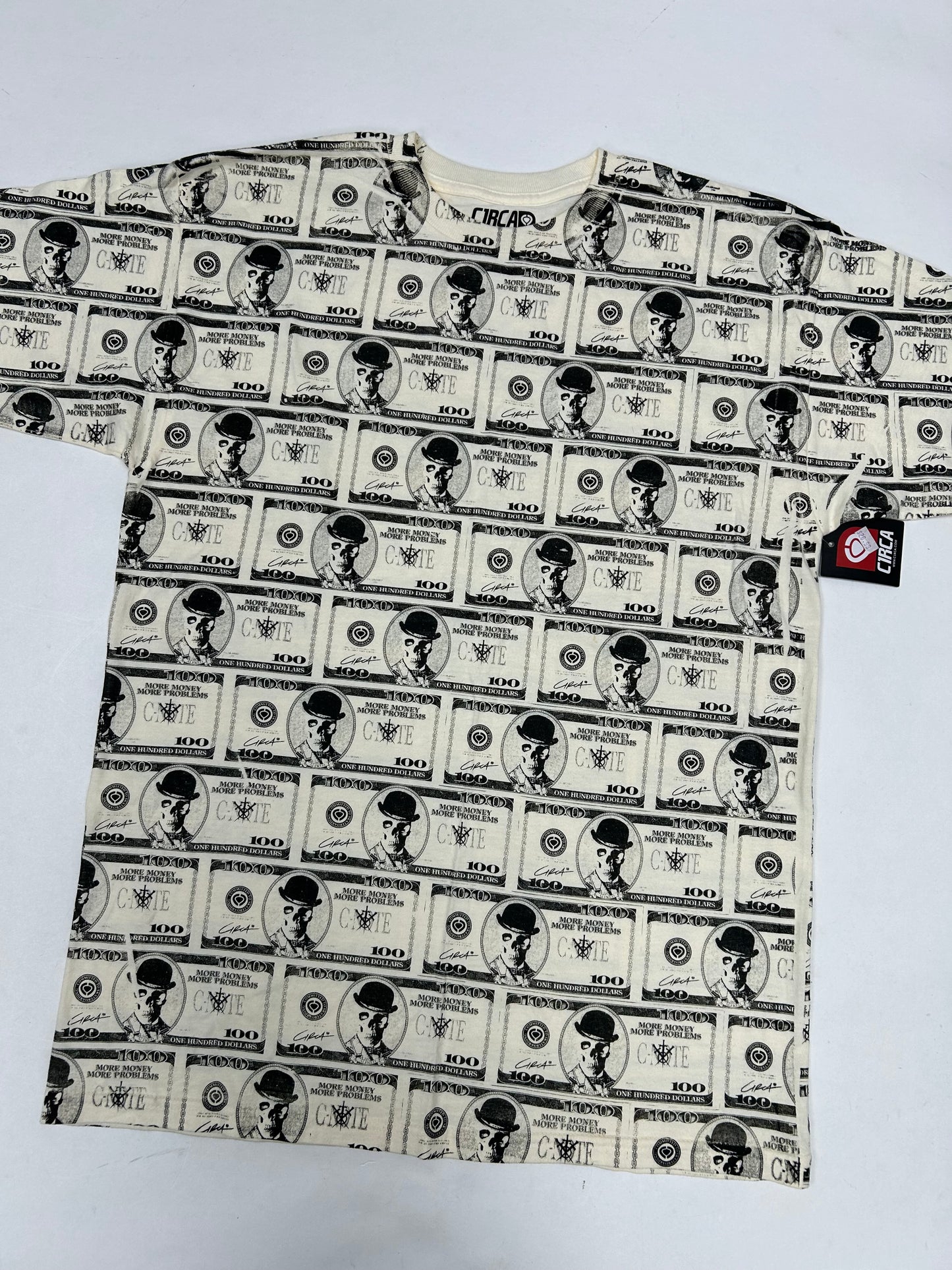 Vintage 00s Circa Footwear More Money More Problems Skateboards Skate Tee C1RCA Brand New With Tag Medium 20.25x29.25 Inches