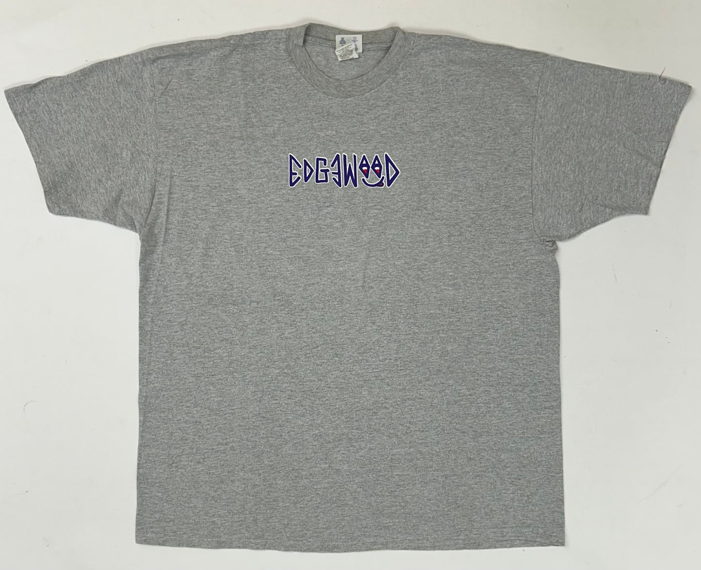 Edgewood NJ first edition “Deeper Than The Roots.” Tee 2XL  25.5x31 Inches Early 00s Champion Blank Gray 90/10 Blend Mexico