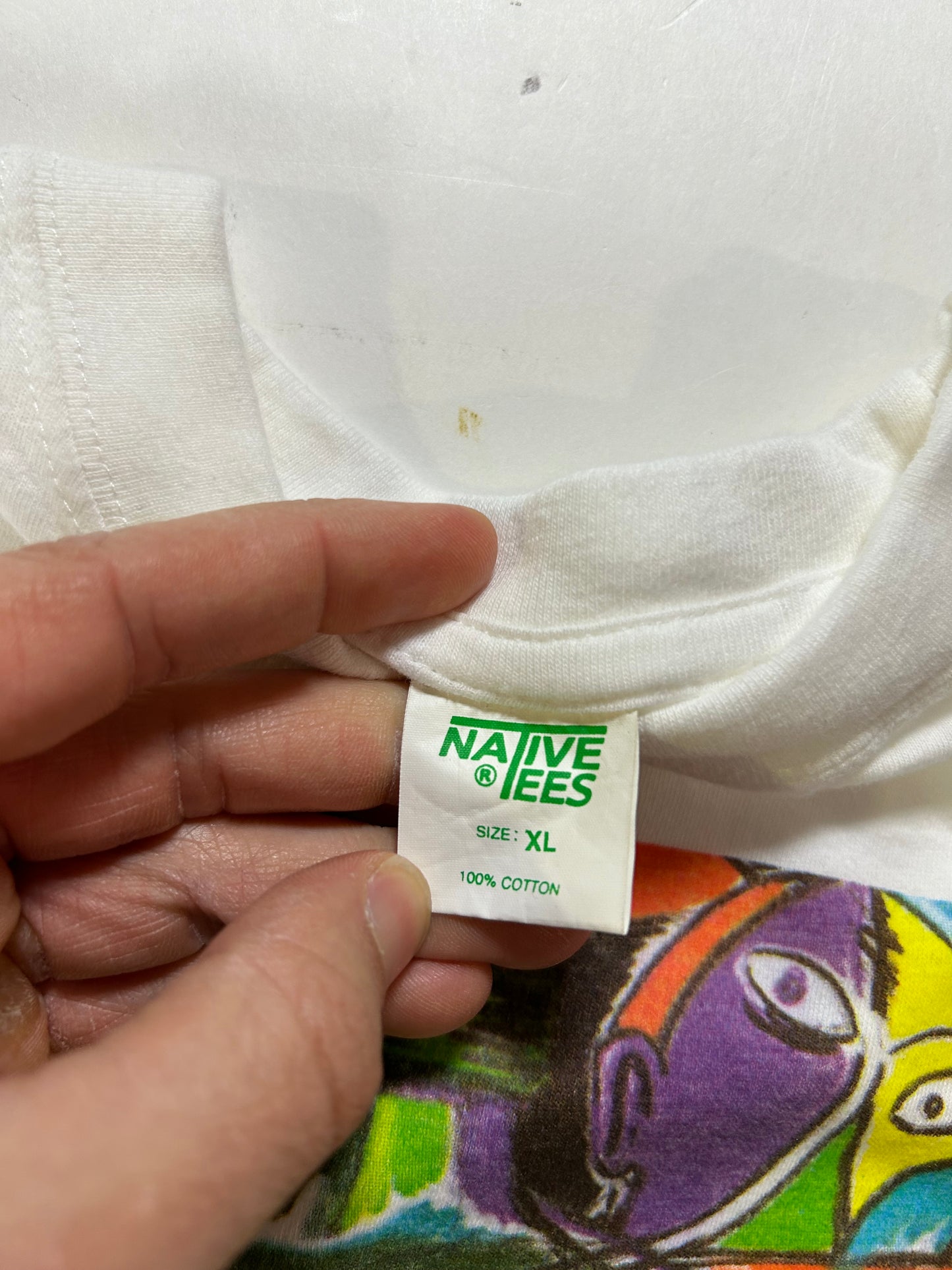 Vintage Jägermeister Alchol Promo Art Graphic Tee G. Kalehen ‘99 White XL 25x29 Inches