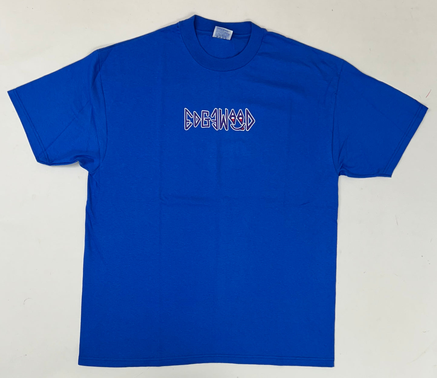 Edgewood NJ first edition “Deeper Than The Roots.” Tee XL 23.75x31.75 Inches Hanes Beefy-T 100% Cotton USA/Mexico Made Royal Blue