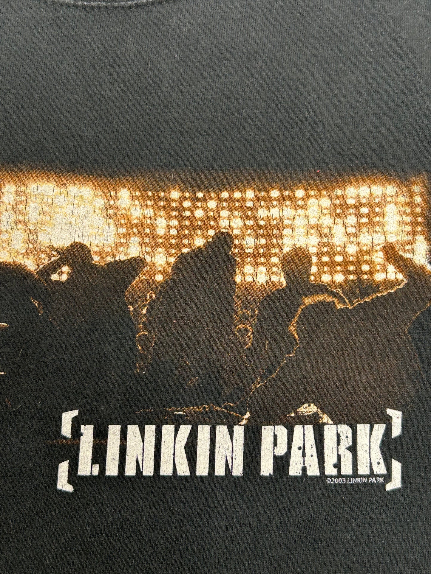 Vintage Linkin Park Meteora Album Promo Band Alternative Music Tee 2003 20.25x27.5 Inches Hanes Heavyweight Tag