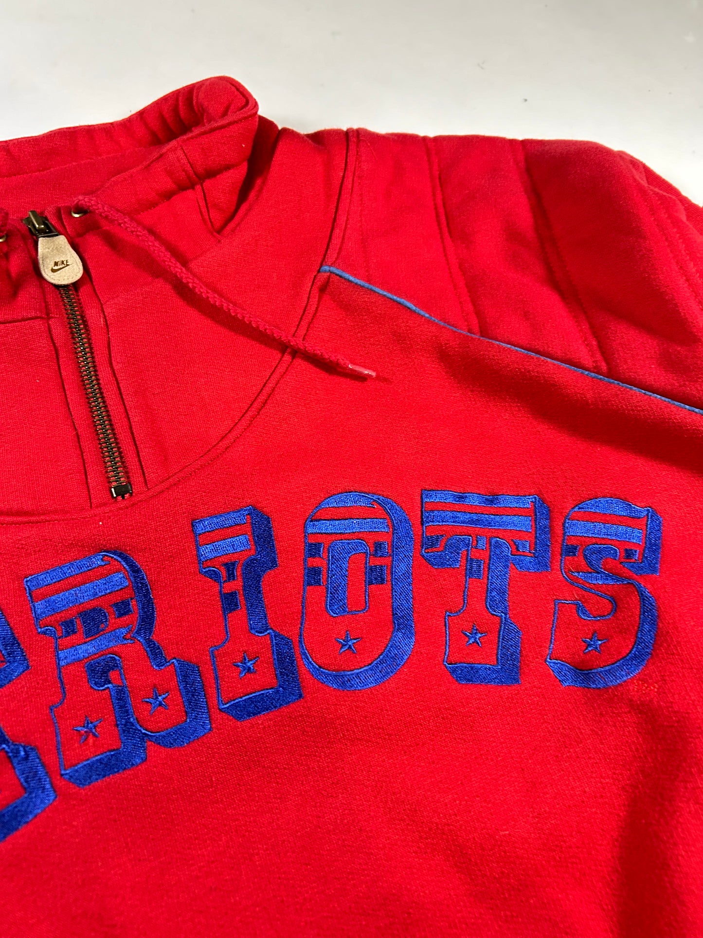 Vintage Nike NFL Quarter Zip Jacket New England Patriots Large 25.75x25.75 90s