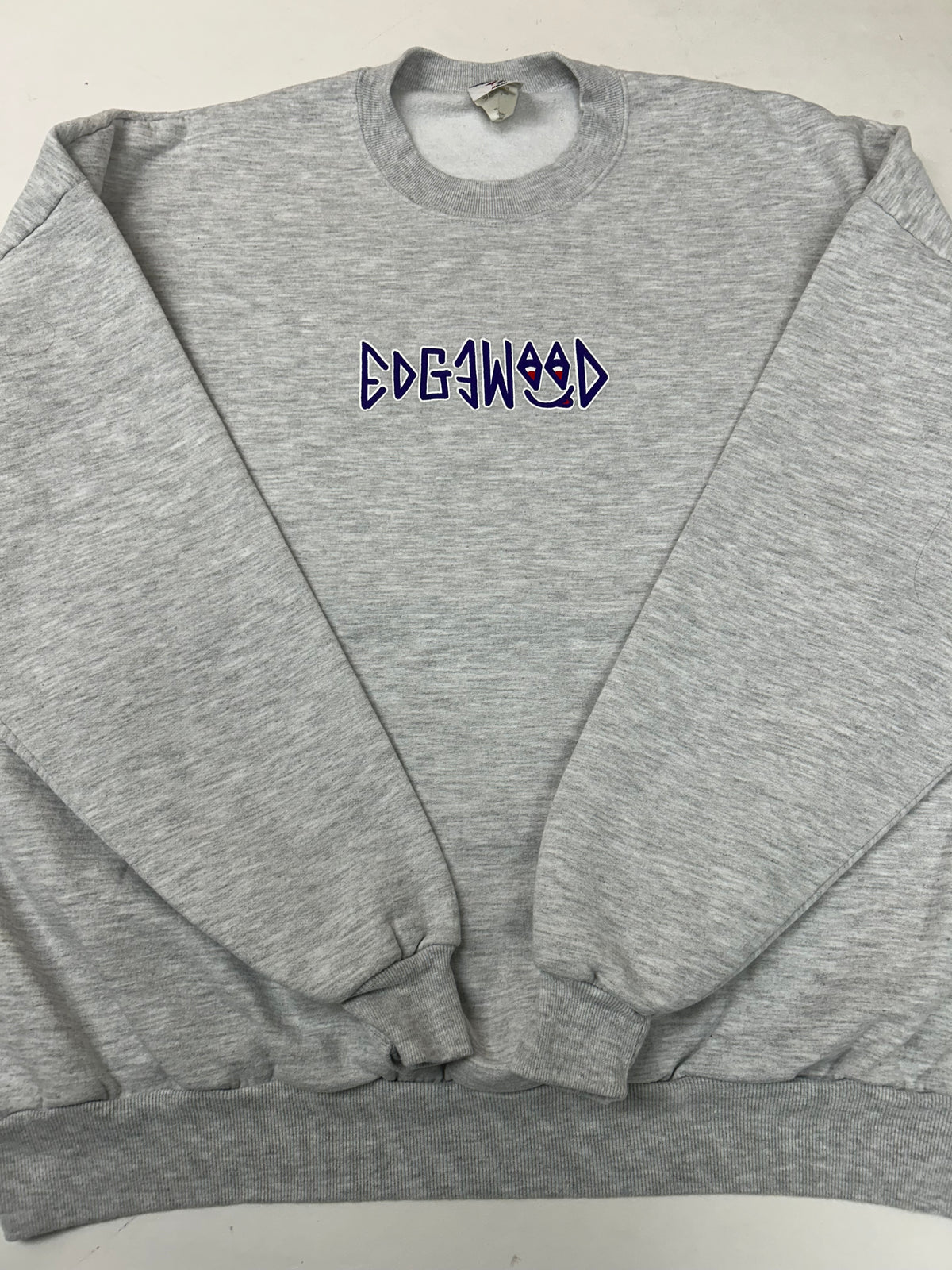 Edgewood New Jersey Deeper Than The Roots Crewneck Sweatshirt Heather Gray Jerzees Tag 50/50 Blend Mexico/USA 3XL/2XL Fit About 29.5x29.5 Inches