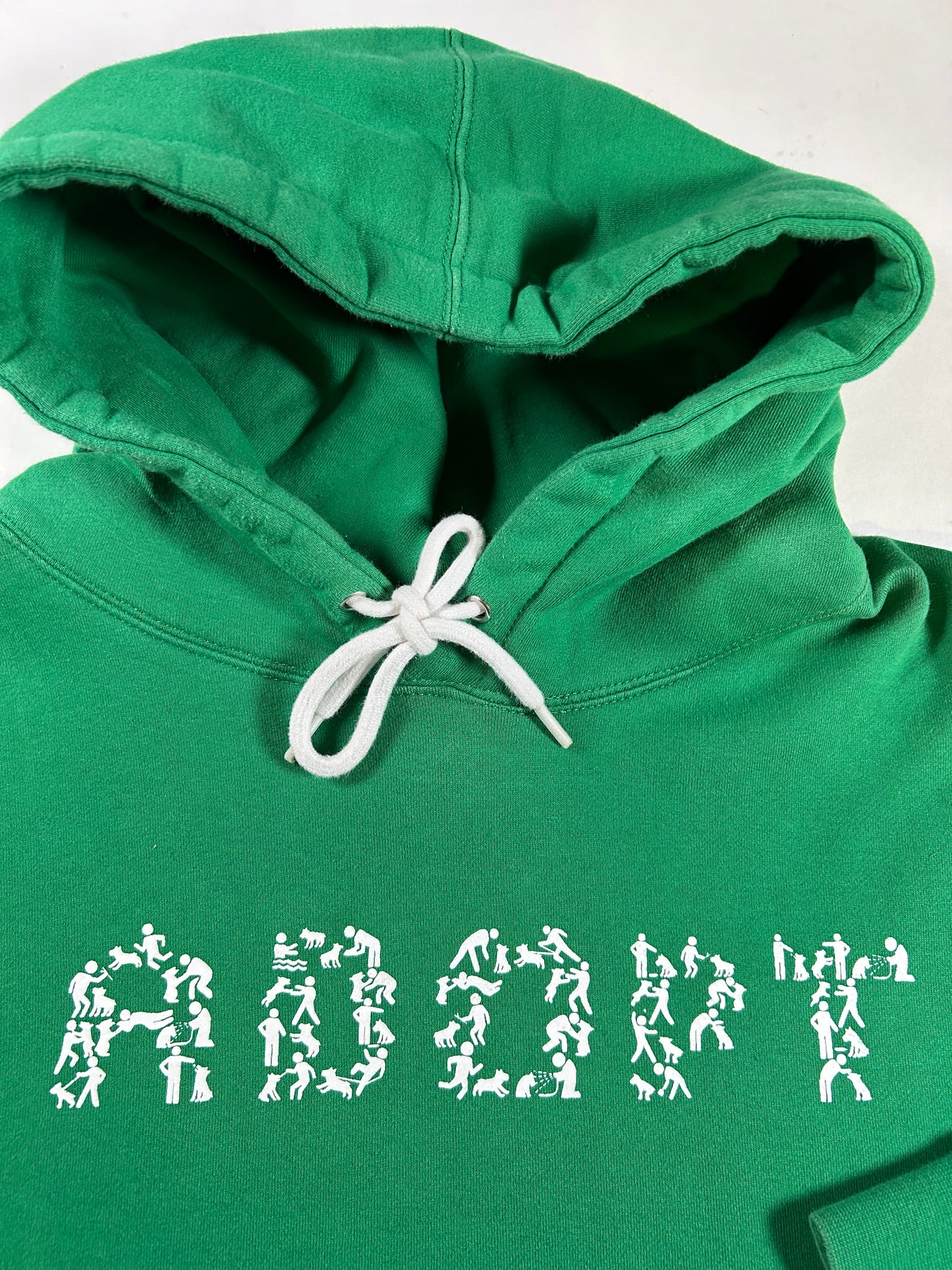 Vintage Adopt Dogs In Dogs/Human Spellout Hooded Sweatshirt