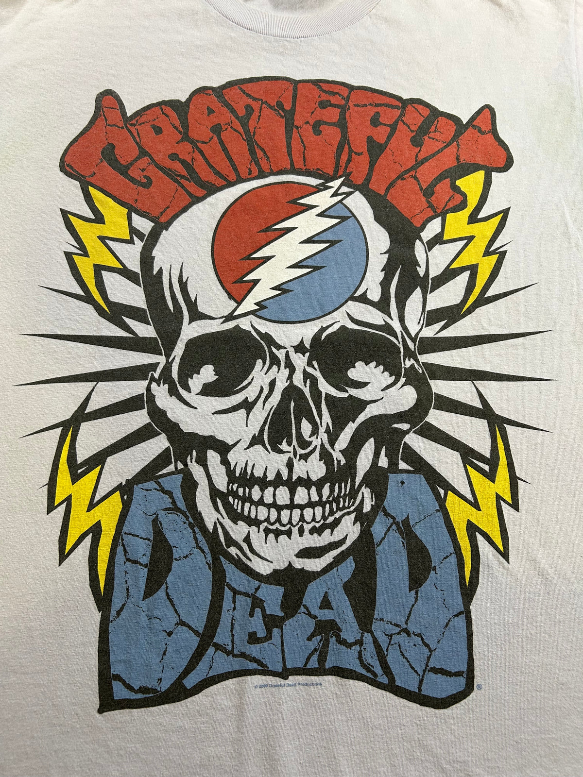 Vintage 2009 Zion Rootswear Grateful Dead Skull Band Music Tee As Is Worn Has Marks Large 21.75x28.5 Inches