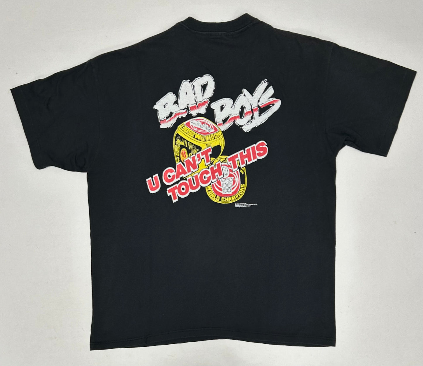 Vintage Detroit Pistons Bad Boys Hammer Time U Can’t Touch This World Champs Tee Tagged XL Fits Large 22.25x28.25 Worn & Faded