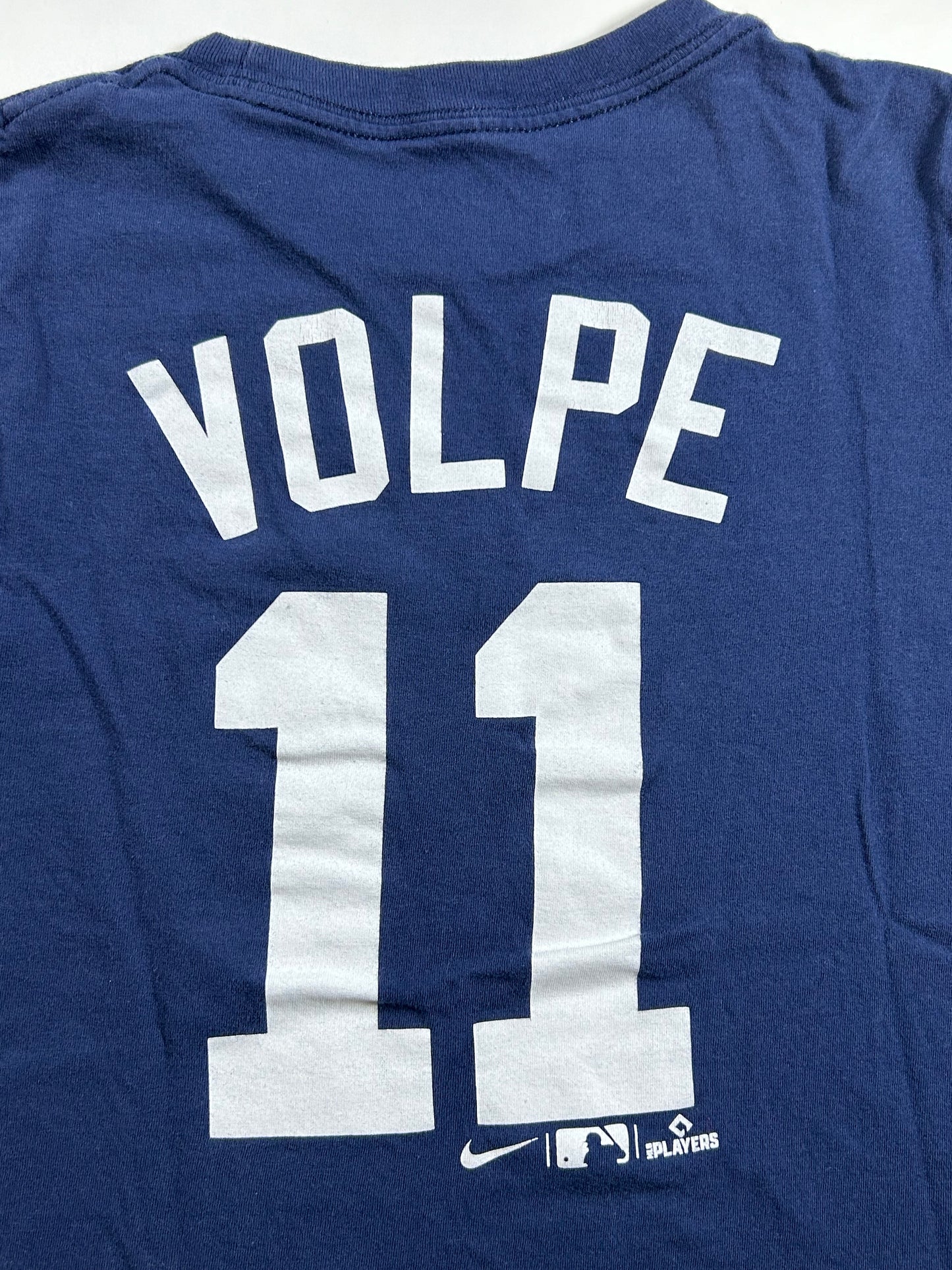 Nike New York Yankees Anthony Volpe #11 MLB Player Tee Navy Youth Medium 10/12 15.75x22.75 Inches