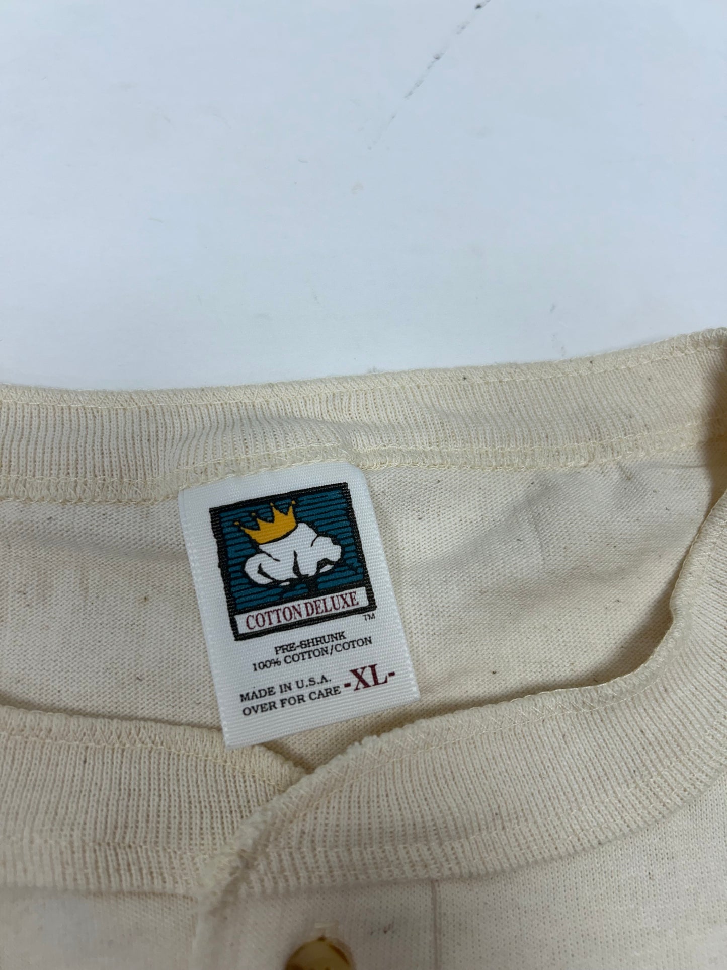 Vintage Dewar’s Scotch Alcohol Company Promo Shirt XL 25.25x31.5 Inches Tan USA