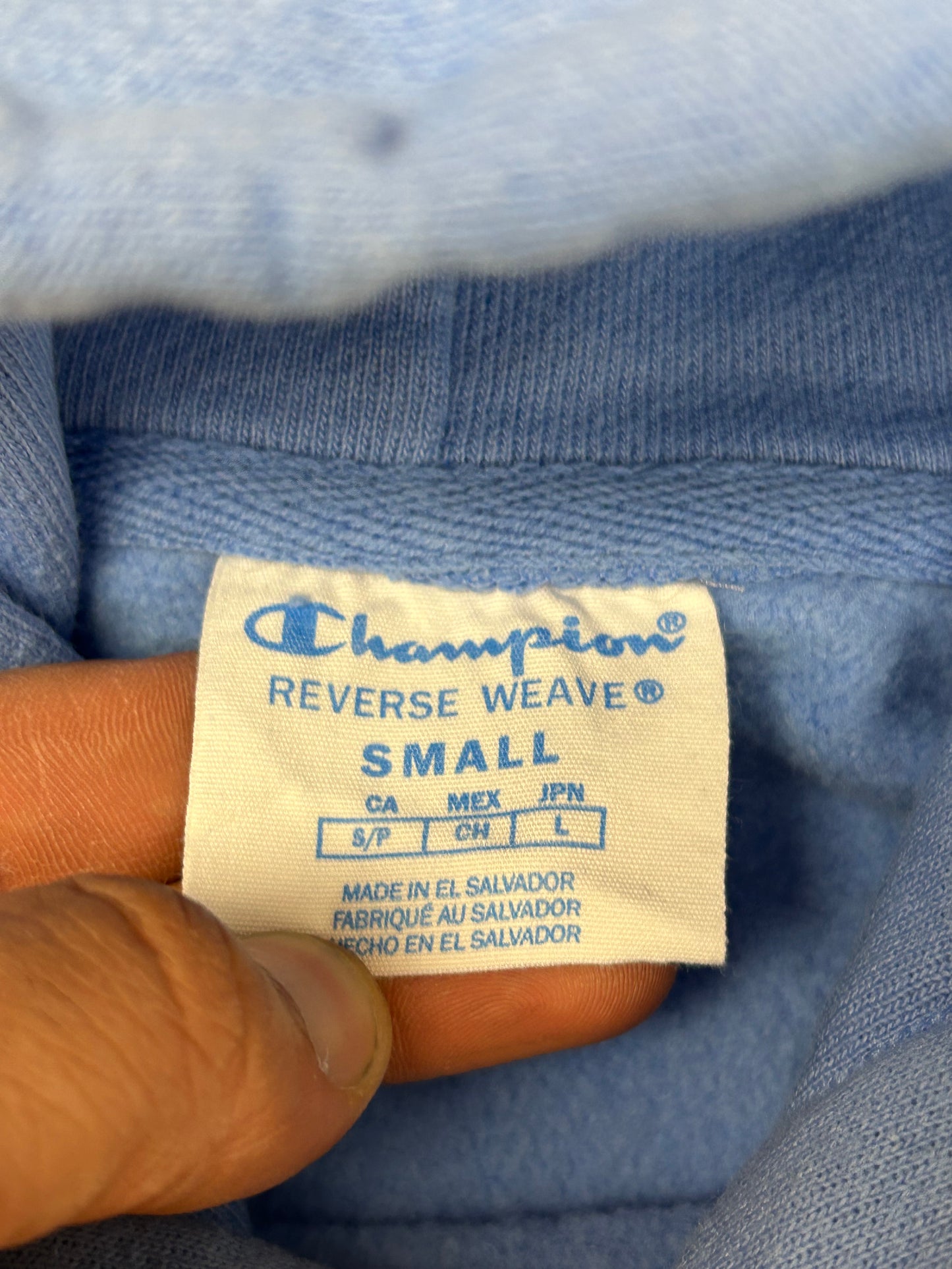 University Of North Carolina UNC Chapel Hill College Champion Reverse Weave Hooded Sweatshirt Small 21.5x26 Inches