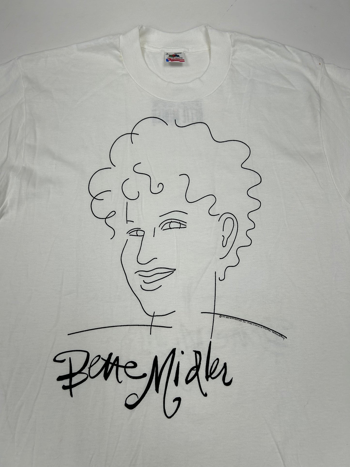 Vintage Bette Midler Experience The Devine Tour 1993 Tee Large 22x32.5 Inches