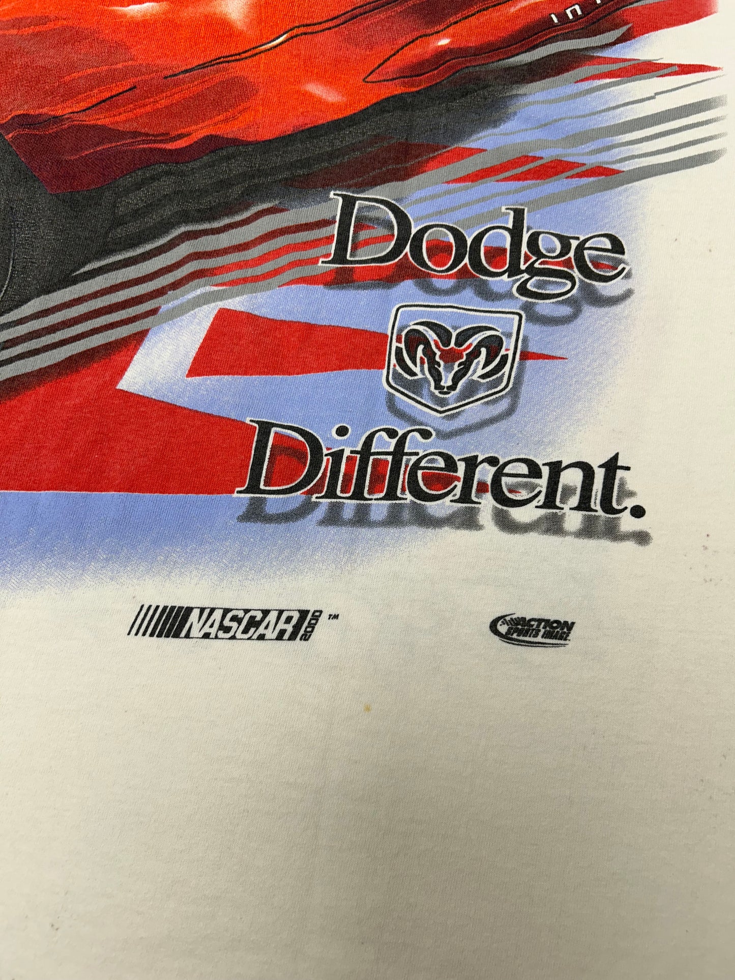 Vintage Chase Authentics NASCAR Dodge R/T Evernham #19 Dare To Be Different XL 25x29.5 Inches As Is